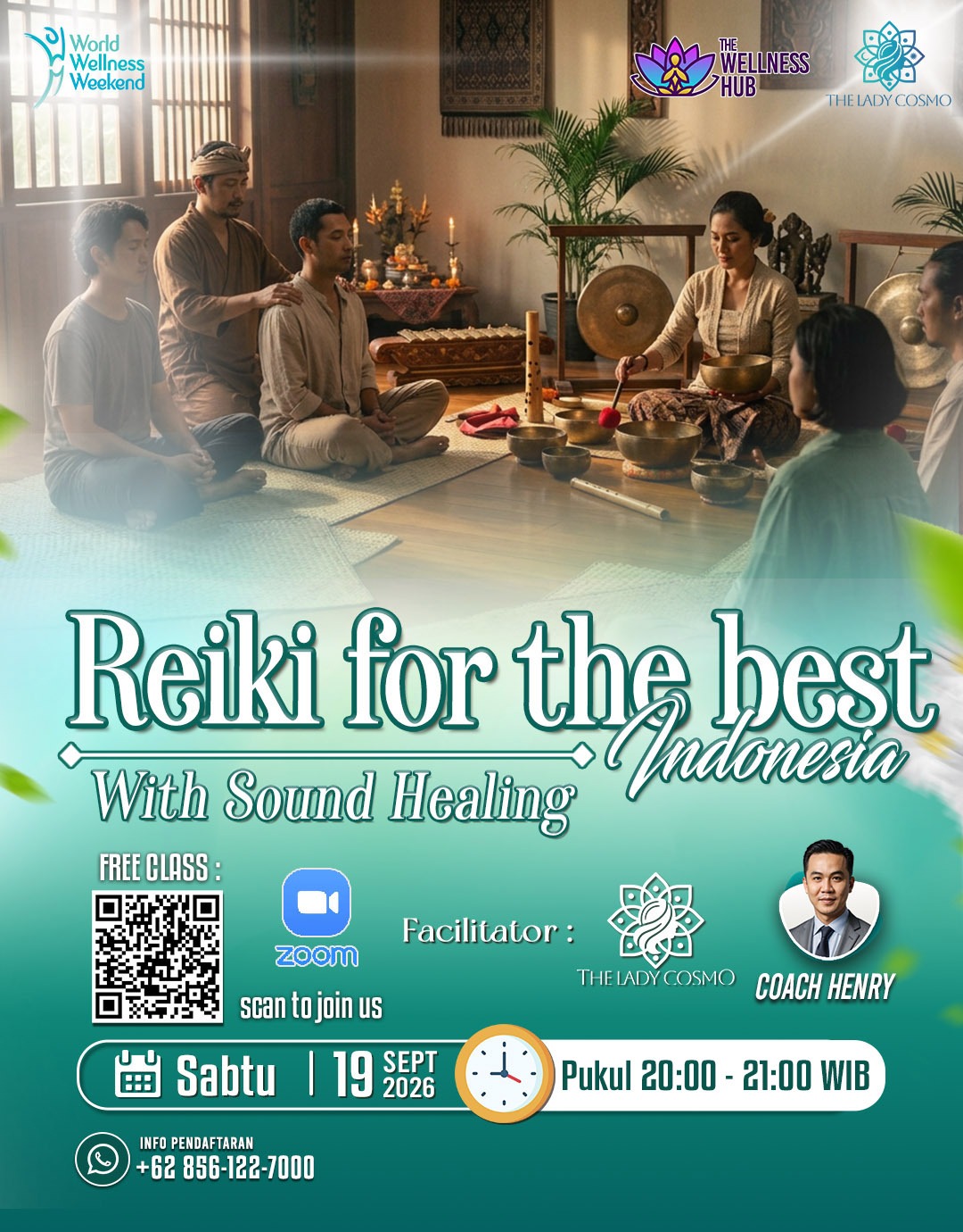 Flayer Reiki for The Best Indonesia : Sound Healing